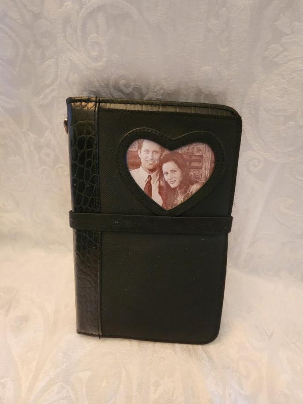 BRIGHTON NOTE & PHONE BOOK - BLACK TRIMED IN LEATHER